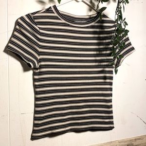 H&M Divided Basic / Basique strip top. Size: Small. Good condition.